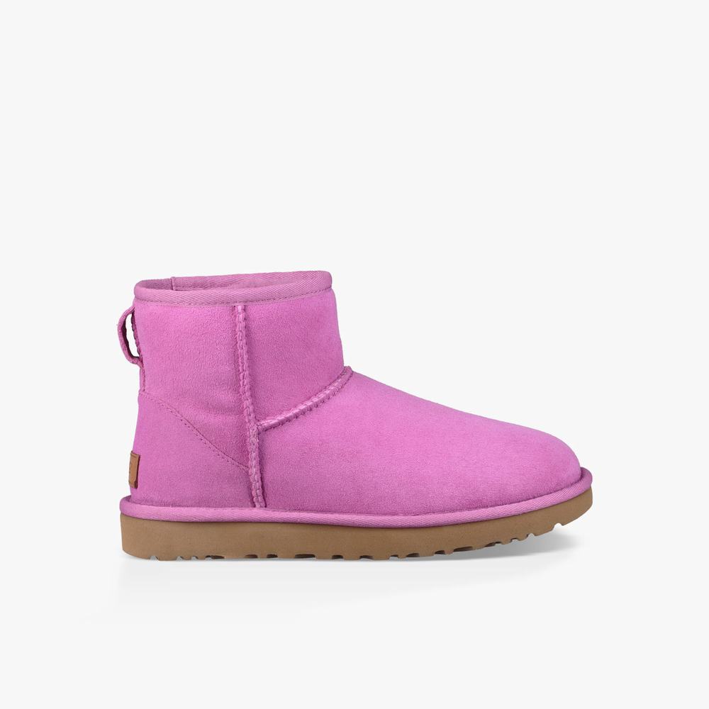 Bottes Classic UGG Classic Mini II Femme Lavande Soldes 170HDKCJ